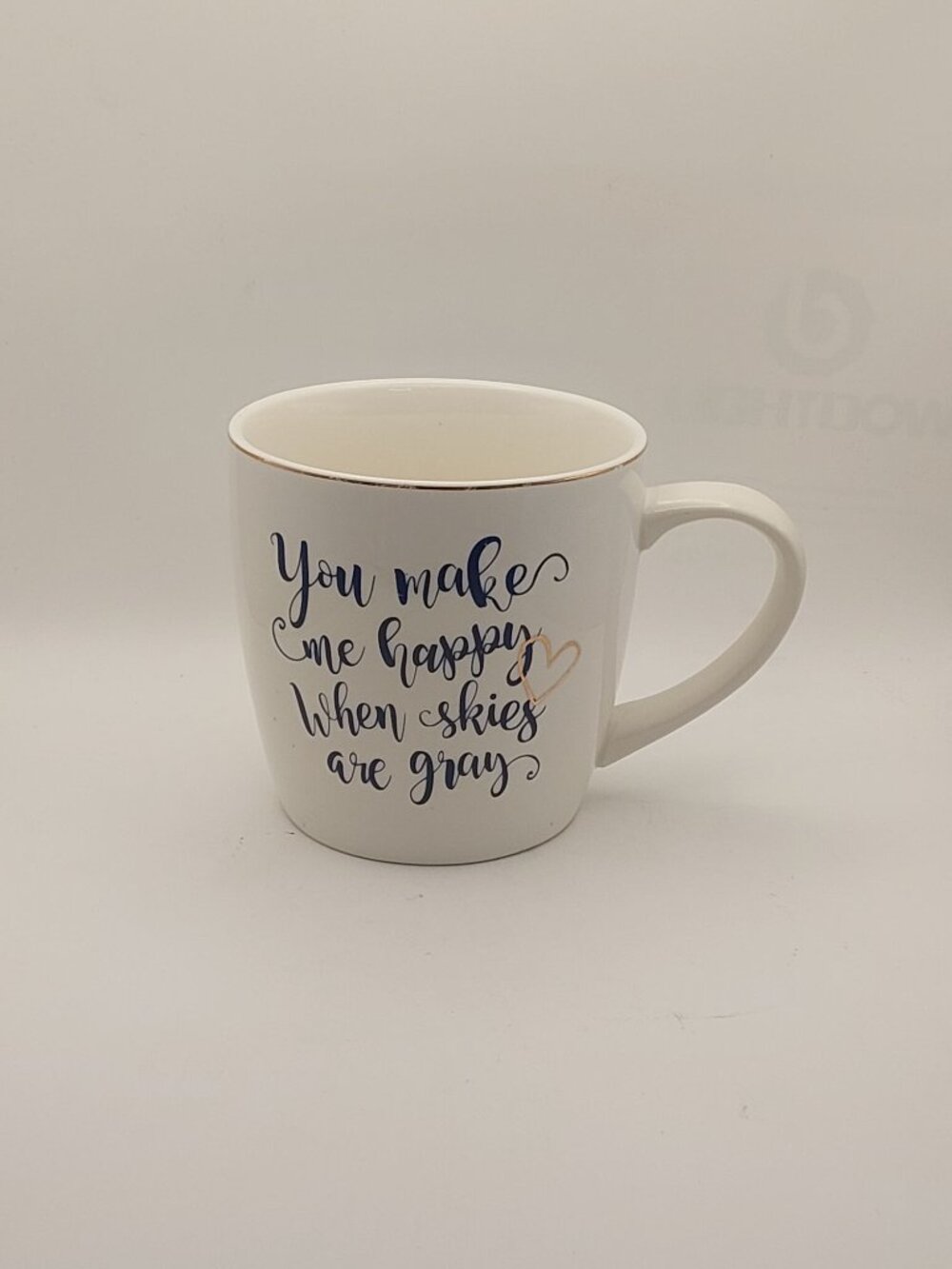 Cracker Barrel You Make Me Happy When Skies Are Gray Ceramic Mug 12 Oz